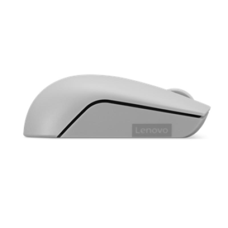 Vista 4 de Mouse Inalámbrico Compacto Lenovo 300 Gris Ártico