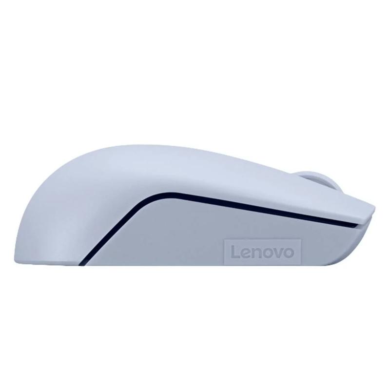 Vista 3 de Mouse Inalámbrico Compacto Lenovo 300 Azul Escarcha