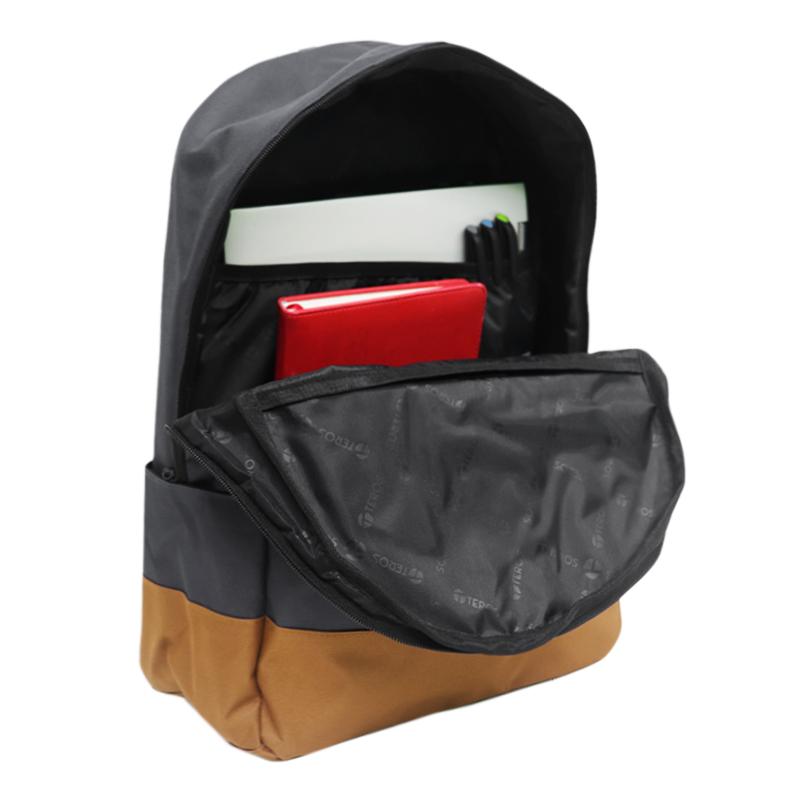 Vista 2 de Mochila Teros Nova Gris y Marrón para Laptops 15.6"