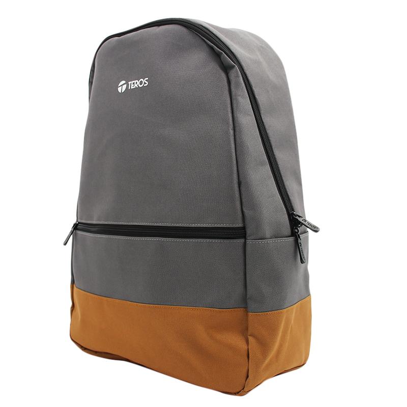 Vista 5 de Mochila Teros Nova Gris y Marrón para Laptops 15.6"