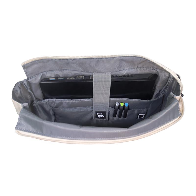 Vista 5 de Bolso Bandolera Teros Rossan Beige para Laptops 15.6"