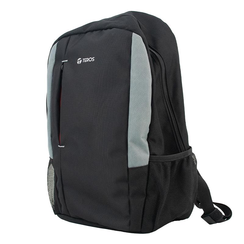 Vista 2 de Mochila Teros TE-9040NS para Laptops 15.6" Negro y Gris