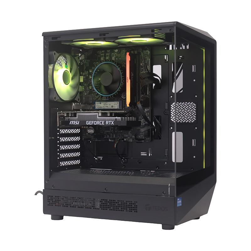 Vista 6 de PC TE-8001G Core i5 14400F 2.5/4.7Ghz 16GB DDR5-5600 RTX3050 6GB Ubuntu, negro, Teros