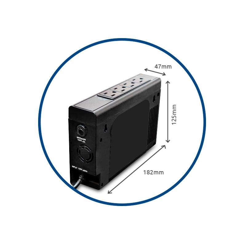 Vista 2 de UPS CDP LI504i Standby 500VA / 250W con Batería de Litio