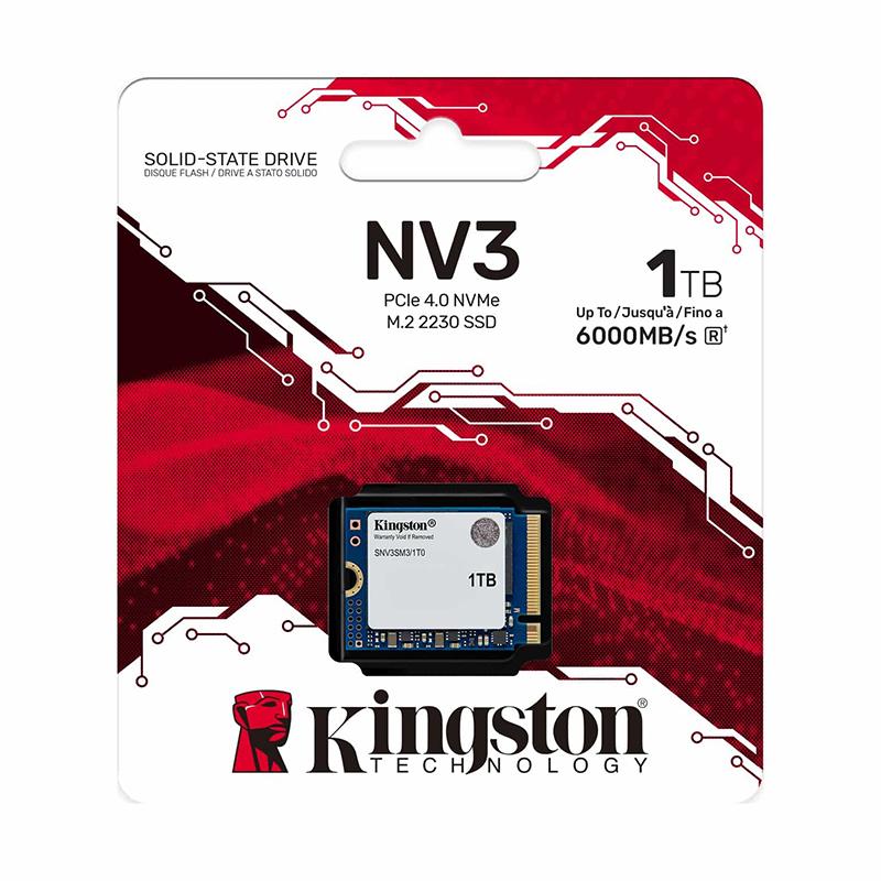 Vista 2 de SSD Kingston NV3 NVMe PCIe 4.0 de 1TB