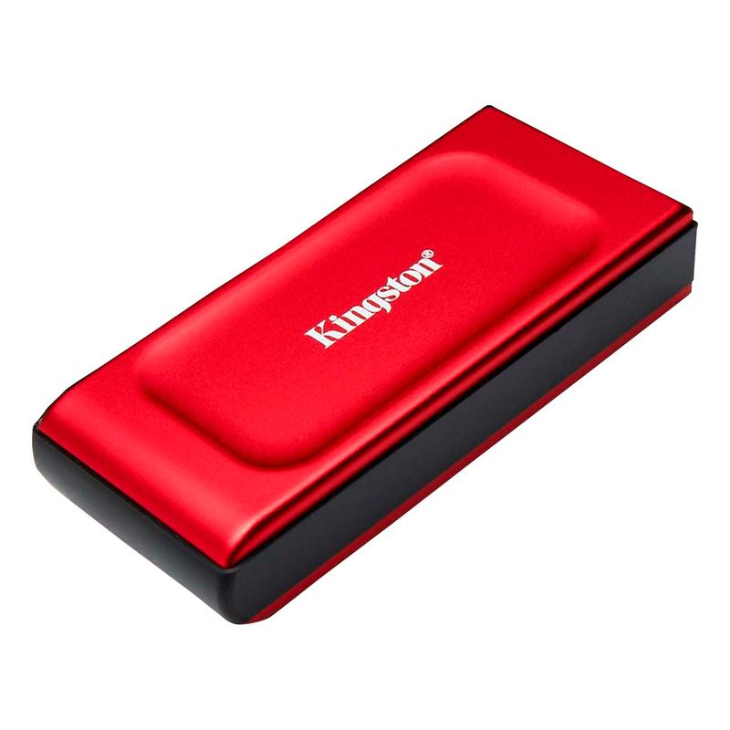 Vista 2 de SSD Externo Kingston XS1000 2TB USB 3.2 Gen 2 Tipo-C Rojo
