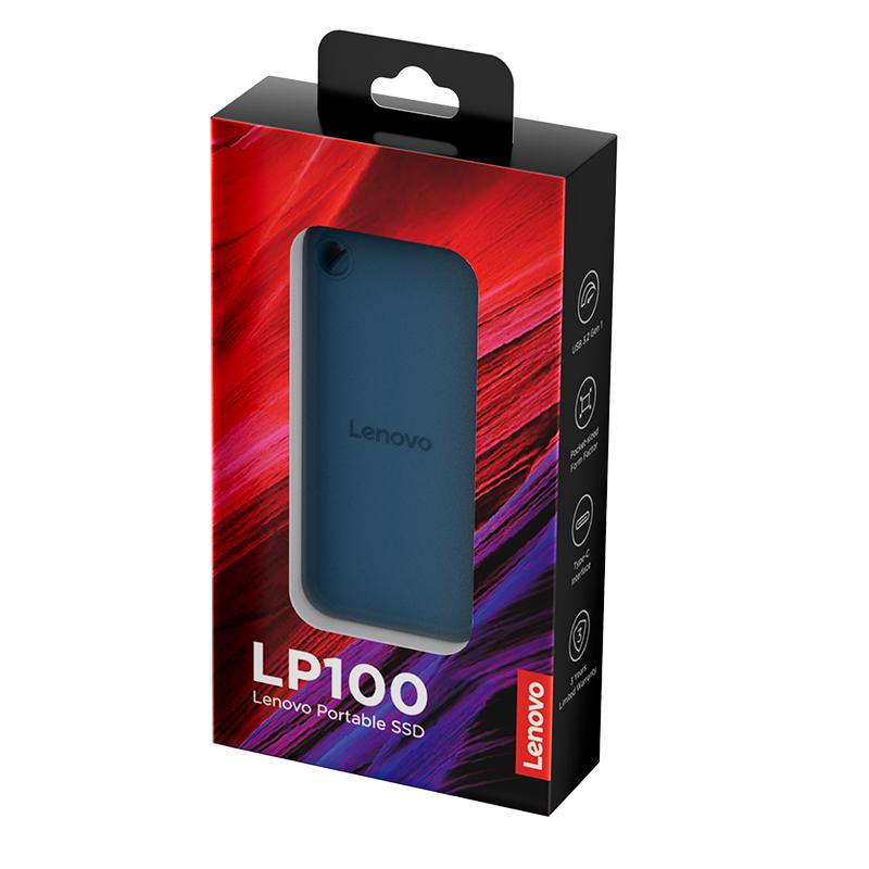 Vista 5 de SSD Externo Portátil Lenovo LP100 500GB USB-C 3.2 Azul Cósmico