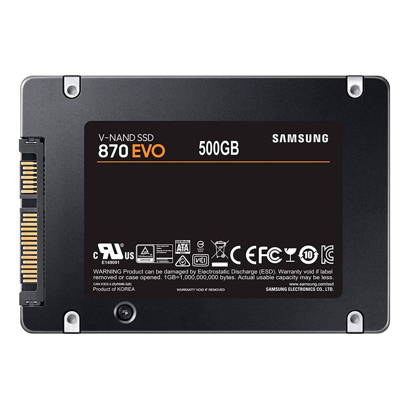 Vista 3 de SSD Samsung 870 EVO 500GB SATA III 2.5"