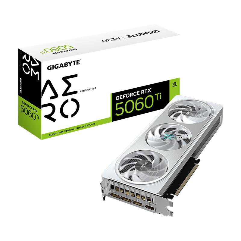 Vista 4 de Tarjeta de Video Gigabyte GeForce RTX 5060 Ti AERO OC 16GB