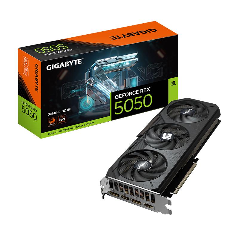 Vista 5 de Tarjeta de Video GIGABYTE GeForce RTX 5050 GAMING OC 8GB GDDR6