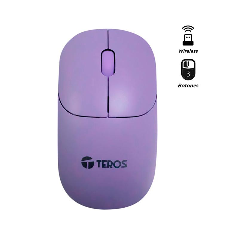 Vista 2 de Mouse Inalámbrico Estándar TE1219 Púrpura, HP