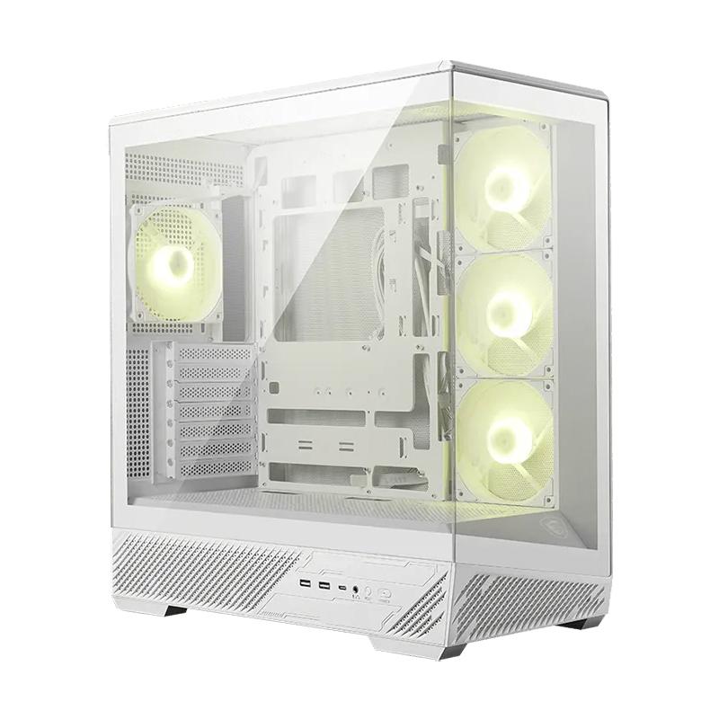 Gabinete MSI MAG PANO 130R PZ Blanco con Panel Panorámico
