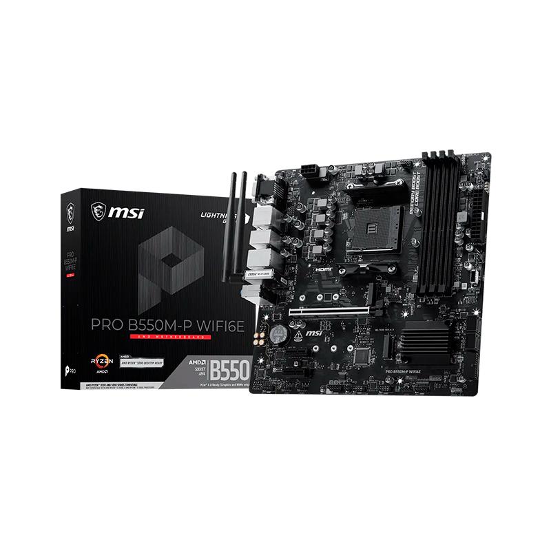 Motherboard MSI PRO B550M-P WIFI6E, Chipset AMD B550, Socket AM4, DDR4, Micro-ATX