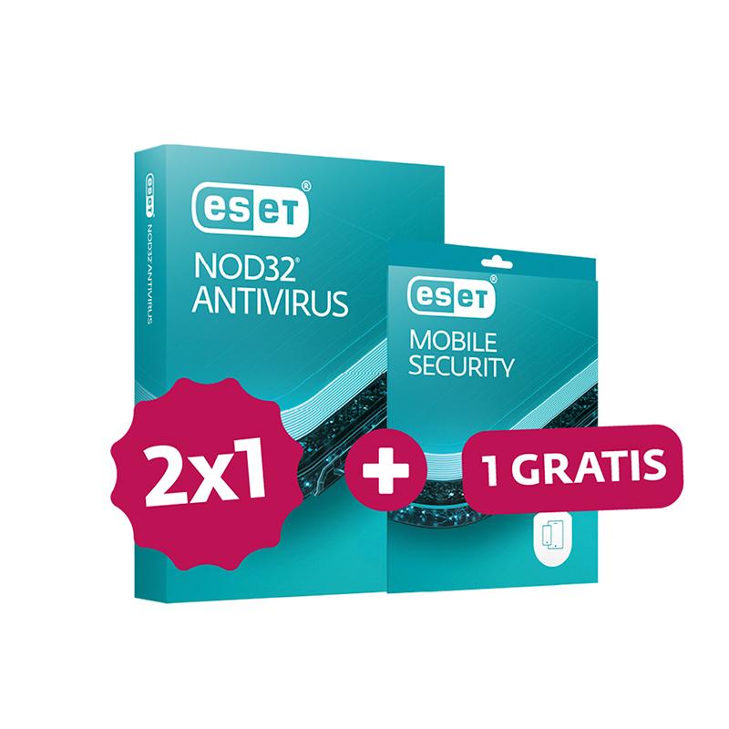 ESET NOD32 Antivirus 2x1 Licencia Digital (BTS)