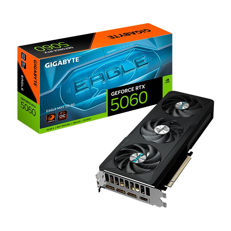Tarjeta de Video Gigabyte GeForce RTX 5060 Eagle Max OC 8GB GDDR7