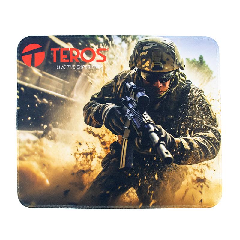 Mouse Pad Teros TE-3018S con Diseño Impreso Exclusivo y Bordes Reforzados