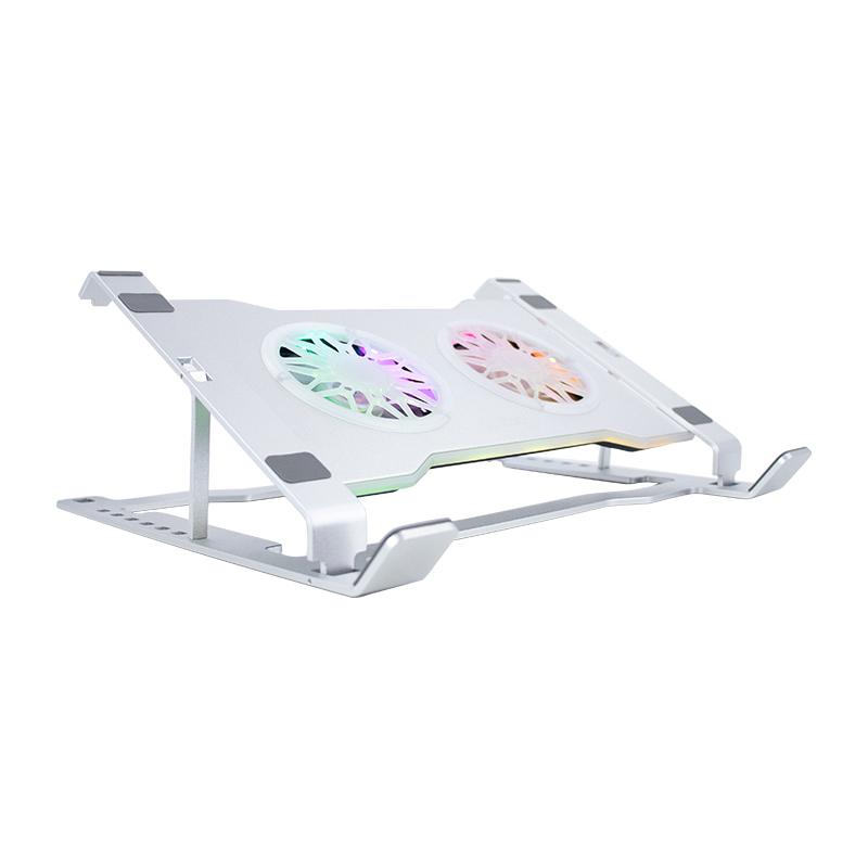 Cooler para notebook TEROS TE-7135N, soporta tablets y notebooks de 9" hasta 16", plateado