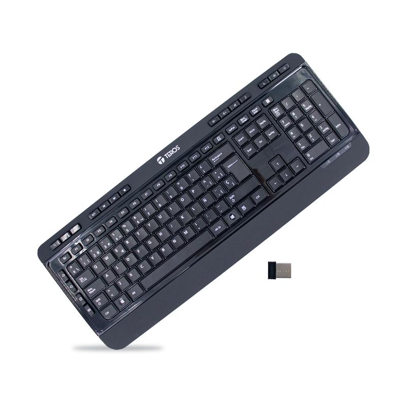 Teclado Inalámbrico Teros TE-4074CS 2.4GHz USB Negro