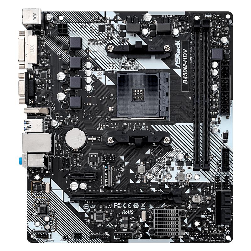Placa Madre ASRock B450M-HDV R4.0 Micro ATX AMD AM4