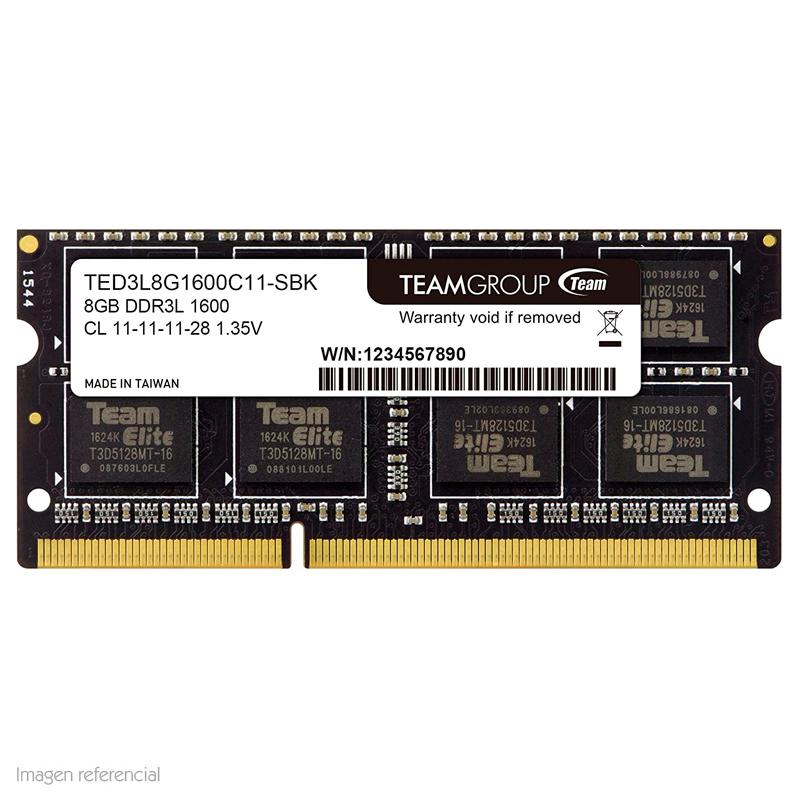 Memoria RAM TeamGroup 8GB DDR3L SODIMM 1600MHz