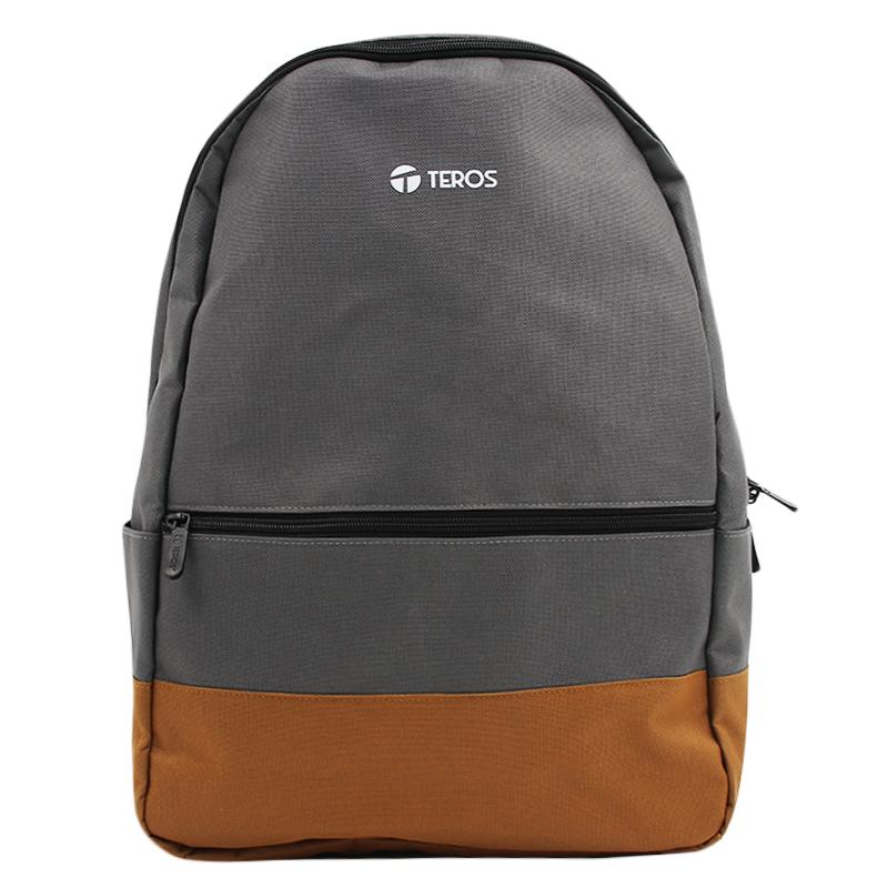 Mochila Teros Nova Gris y Marrón para Laptops 15.6"