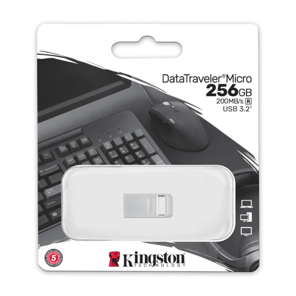 Memoria Flash Kingston DataTraveler Micro Unidad Flash USB Ultrapequeño con Metal Premium. - Imagen 2