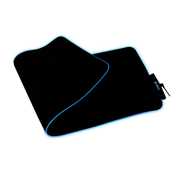 Mouse pad gamer TEROS TE-3013G, RGB, USB a tipo C, negro - Imagen 3