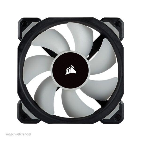 Fan Corsair ML120 Pro RGB Led, 12 cm, 1600 RPM, 13.2 VDC, 4 pines, PWM Control. - Imagen 3