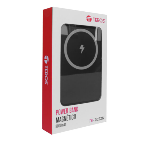Batería externa / Powerbank Teros TE-7052N, 8000 mAh, PD 20W, magnético - Imagen 7