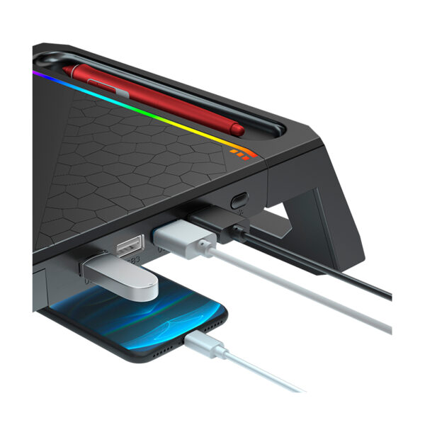 Stand para monitor RGB multipropósito TEROS TE-7131N, 4 puertos USB - Imagen 3