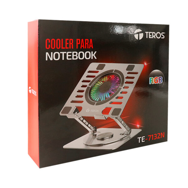 Cooler TEROS TE-7132N, compatible con notebooks de hasta 15.6", 1 fan de 11 cm - Imagen 2