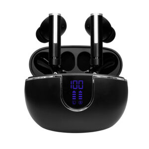 Audífonos TEROS TE-8075N, Bluetooth, TWS, negro