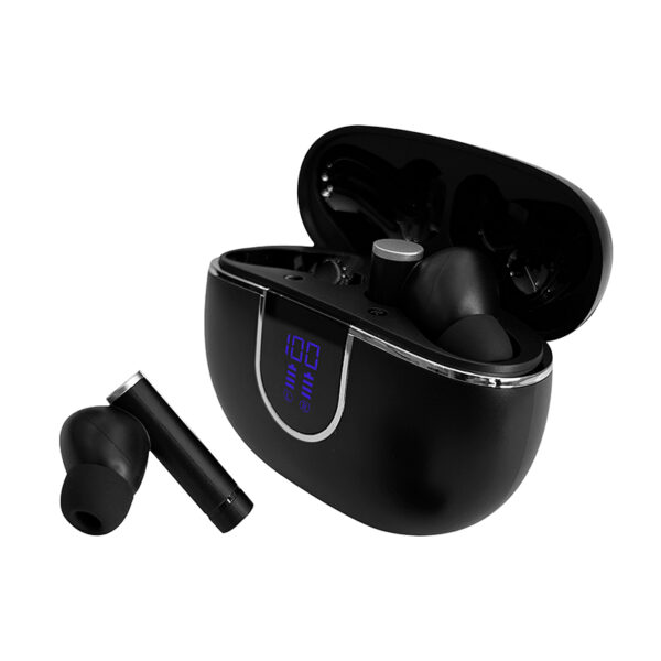 Audífonos TEROS TE-8075N, Bluetooth, TWS, negro - Imagen 4