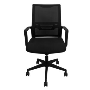 Silla giratoria de oficina TEROS TE-8127N, material Nylon, base de plástica