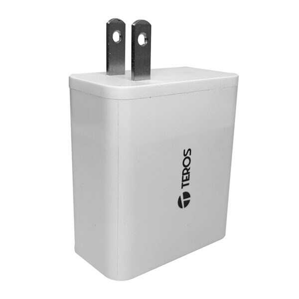 Cargador USB-A USB-C TEROS TE-70207W, GaN, PD 65W, blanco - Imagen 2
