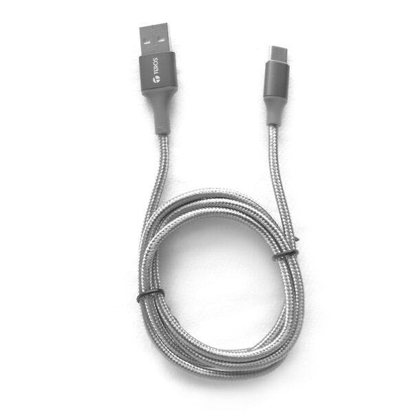 Cable USB TEROS TE-70211W, Tipo A a Tipo C, 3A, 60W Máx, gris - Imagen 3