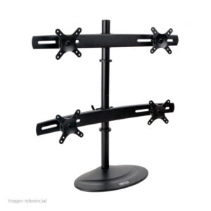 Soporte cuádruple de monitor Tripp-Lite DDR1026MQ, pantallas planas de 10" a 26", negro.
