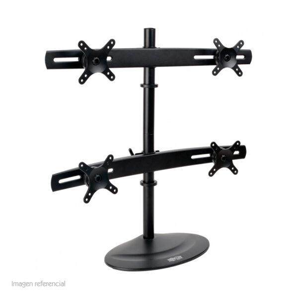 Soporte cuádruple de monitor Tripp-Lite DDR1026MQ, pantallas planas de 10" a 26", negro.