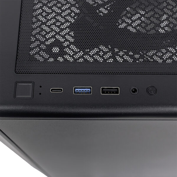 Case gamer TEROS TE-1321G, Mid Tower, USB 3.0 / USB 2.0, audio, ventilador ARGB, negro - Imagen 6