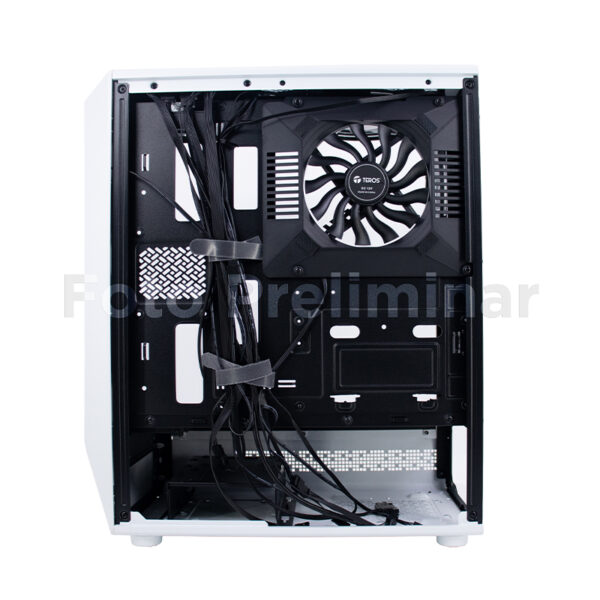 Case gamer TEROS TE-1322G, Mid Tower, USB 3.0 / USB 2.0, audio, ventilador ARGB, blanco - Imagen 5