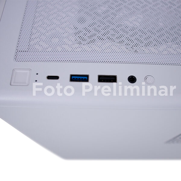Case gamer TEROS TE-1322G, Mid Tower, USB 3.0 / USB 2.0, audio, ventilador ARGB, blanco - Imagen 2