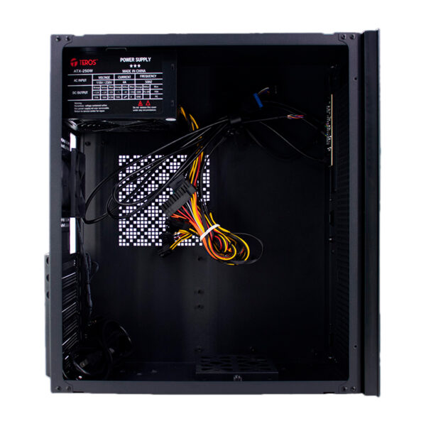 Case TEROS TE-1036S, Factor de forma ATX, 250 W, USB 3.0 / 2.0, audio, negro. - Imagen 3