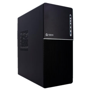 Case TEROS TE-1037S, Factor de forma ATX, 250 W, USB 3.0 / 2.0, audio, negro.