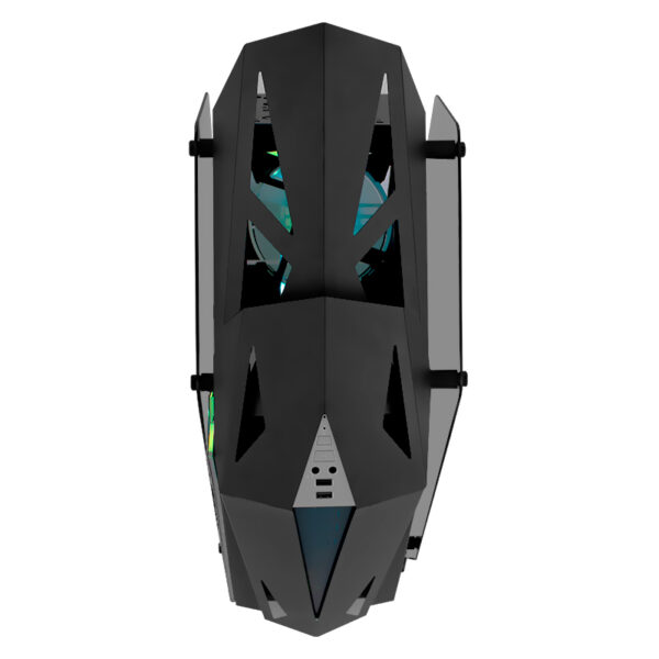 Case gamer TEROS TE-1314G, Mid Tower, USB 3.0 / USB 2.0, audio, ventilador ARGB, negro - Imagen 3