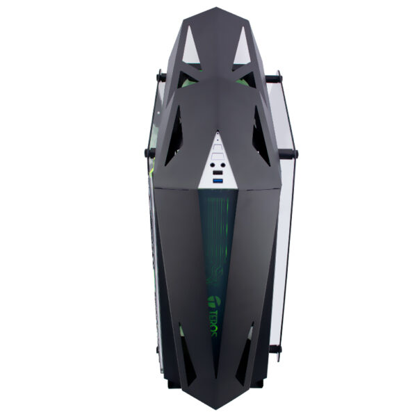 Case gamer TEROS TE-1314G, Mid Tower, USB 3.0 / USB 2.0, audio, ventilador ARGB, negro - Imagen 6