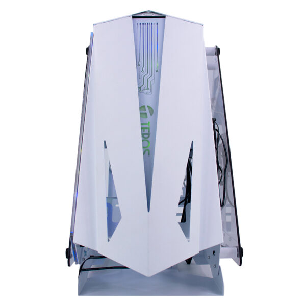 Case gamer TEROS TE-1316G, Mid Tower, USB 3.0 / USB 2.0, audio, ventilador ARGB, blanco - Imagen 2