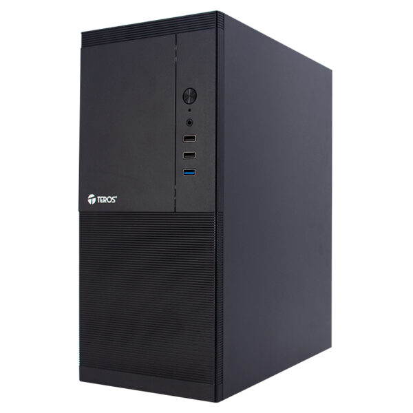 Case TEROS TE-1033S, Mini Tower ATX, 250 W, USB 3.0 / 2.0, audio HD, negro - Imagen 4