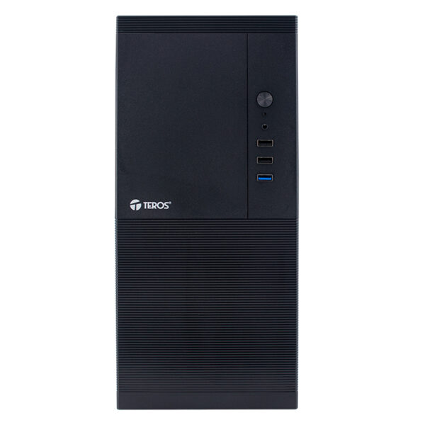 Case TEROS TE-1033S, Mini Tower ATX, 250 W, USB 3.0 / 2.0, audio HD, negro - Imagen 2