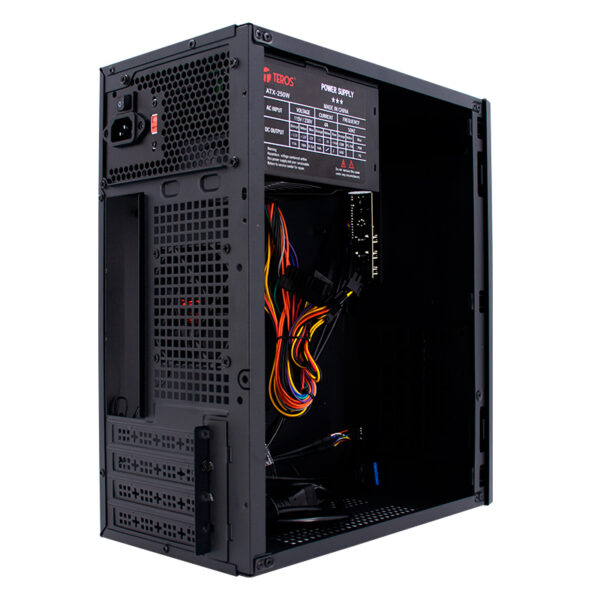 Case TEROS TE-1034S, Mini Tower ATX, 250 W, USB 3.0 / 2.0, audio HD, negro - Imagen 3