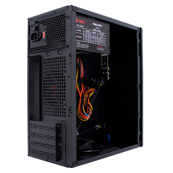 Case TEROS TE-1035S, Mini Tower ATX, 250 W, USB 3.0 / 2.0, audio HD, negro - Imagen 3